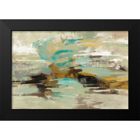 Hidden Lagoon Black Modern Wood Framed Art Print by Vassileva, Silvia