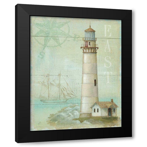 East Coastal Light Black Modern Wood Framed Art Print by Brissonnet, Daphne