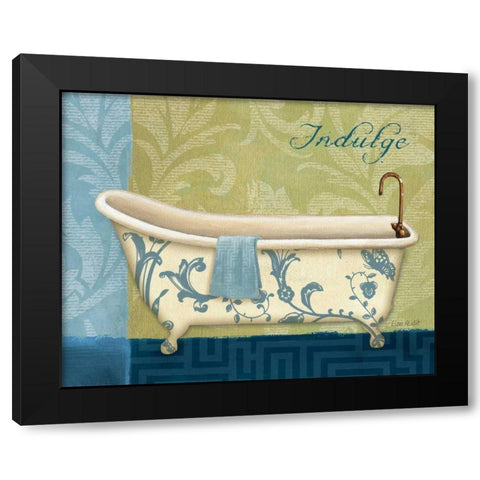 Blue Botanical Bath I Black Modern Wood Framed Art Print with Double Matting by Audit, Lisa