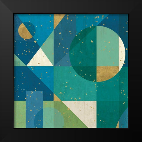 Geo Contour II Black Modern Wood Framed Art Print by Charron, Veronique