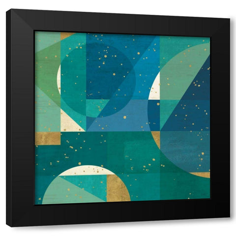 Geo Contour III Black Modern Wood Framed Art Print by Charron, Veronique