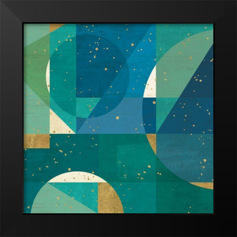 Geo Contour III Black Modern Wood Framed Art Print by Charron, Veronique