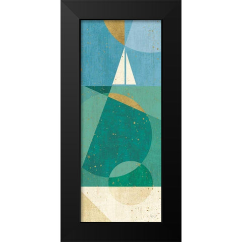 Seascape II Black Modern Wood Framed Art Print by Charron, Veronique