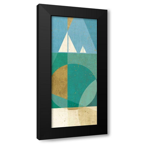 Seascape III Black Modern Wood Framed Art Print with Double Matting by Charron, Veronique
