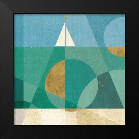 Seascape V Black Modern Wood Framed Art Print by Charron, Veronique