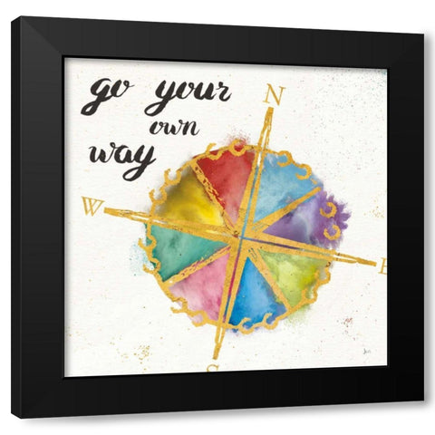 Colorful World II Black Modern Wood Framed Art Print by Aiken, Jess