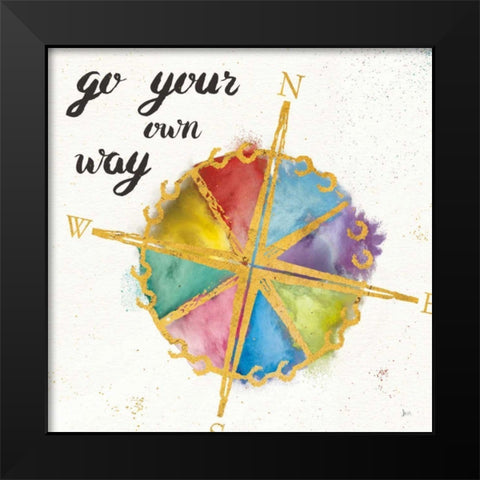 Colorful World II Black Modern Wood Framed Art Print by Aiken, Jess