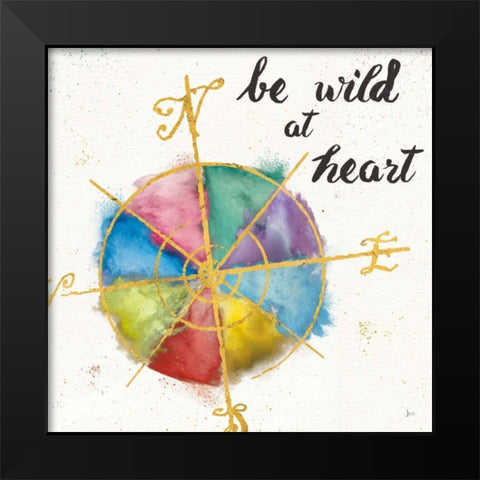 Colorful World III Black Modern Wood Framed Art Print by Aiken, Jess