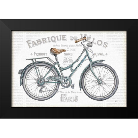 Bicycles I Black Modern Wood Framed Art Print by Brissonnet, Daphne