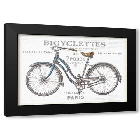 Bicycles II Black Modern Wood Framed Art Print by Brissonnet, Daphne