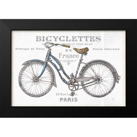 Bicycles II Black Modern Wood Framed Art Print by Brissonnet, Daphne