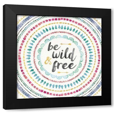 Wild and Free I Black Modern Wood Framed Art Print with Double Matting by Aiken, Jess