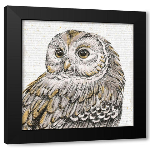 Beautiful Owls I Black Modern Wood Framed Art Print by Brissonnet, Daphne