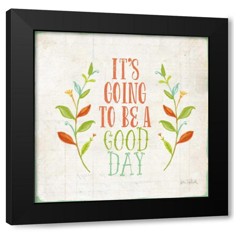 Be Kind II Black Modern Wood Framed Art Print with Double Matting by Pertiet, Katie