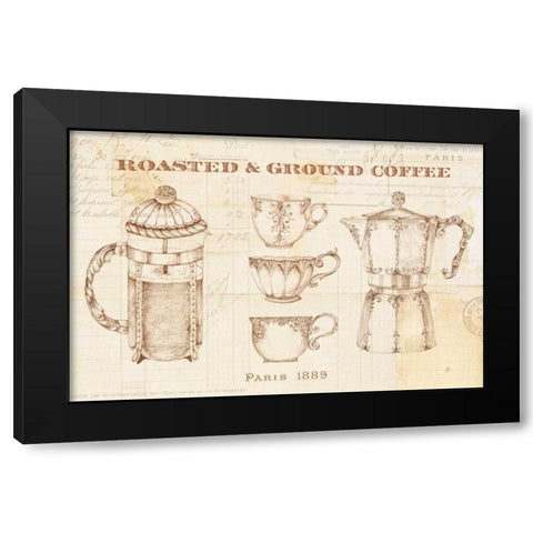 Authentic Coffee I Black Modern Wood Framed Art Print by Brissonnet, Daphne