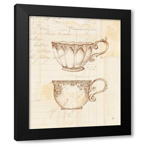 Authentic Coffee V Black Modern Wood Framed Art Print with Double Matting by Brissonnet, Daphne