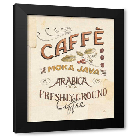 Authentic Coffee VII Black Modern Wood Framed Art Print with Double Matting by Brissonnet, Daphne