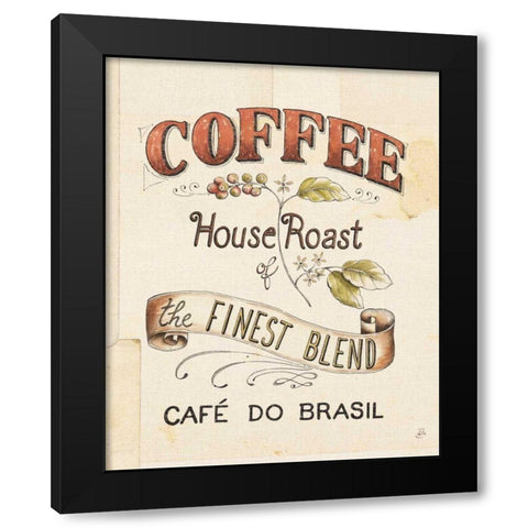 Authentic Coffee IX Black Modern Wood Framed Art Print with Double Matting by Brissonnet, Daphne