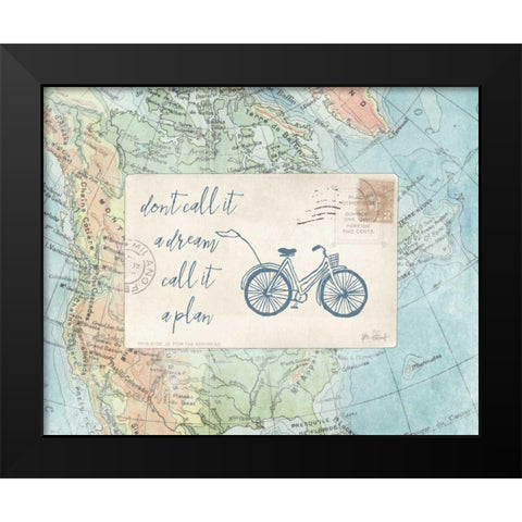 Travel Posts I Black Modern Wood Framed Art Print by Pertiet, Katie