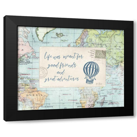 Travel Posts III Black Modern Wood Framed Art Print with Double Matting by Pertiet, Katie