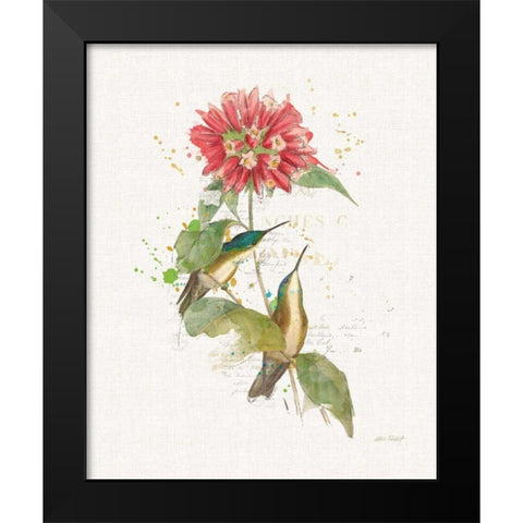 Colorful Hummingbirds I Black Modern Wood Framed Art Print by Pertiet, Katie