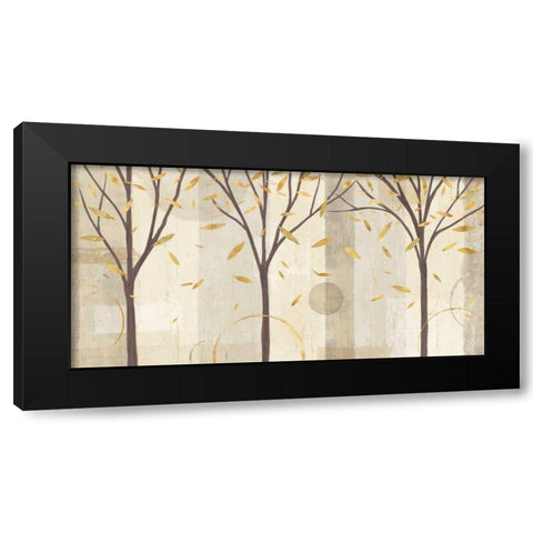 Watercolor Forest Gold I Black Modern Wood Framed Art Print with Double Matting by Charron, Veronique