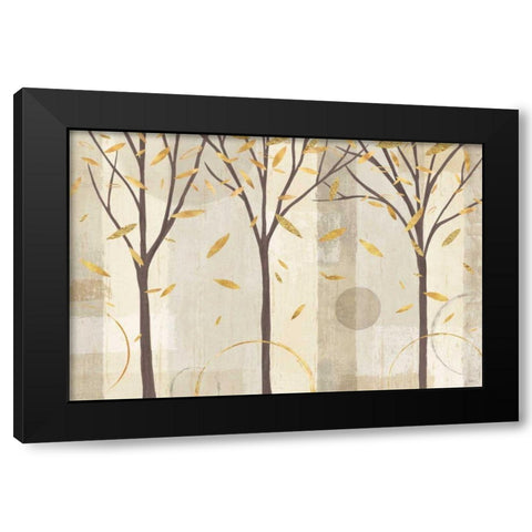 Watercolor Forest Gold II Black Modern Wood Framed Art Print by Charron, Veronique