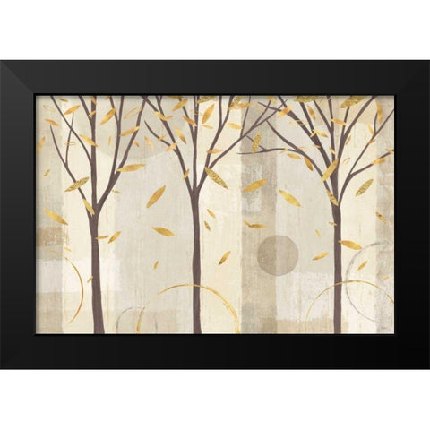 Watercolor Forest Gold II Black Modern Wood Framed Art Print by Charron, Veronique