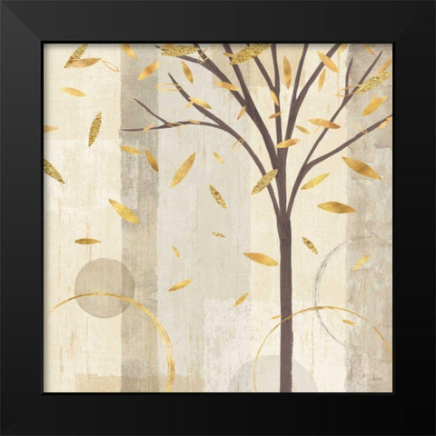 Watercolor Forest Gold III Black Modern Wood Framed Art Print by Charron, Veronique