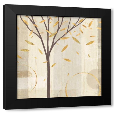 Watercolor Forest Gold IV Black Modern Wood Framed Art Print by Charron, Veronique