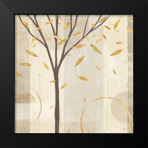 Watercolor Forest Gold IV Black Modern Wood Framed Art Print by Charron, Veronique