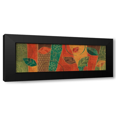 Bohemian Leaves IV Black Modern Wood Framed Art Print by Charron, Veronique
