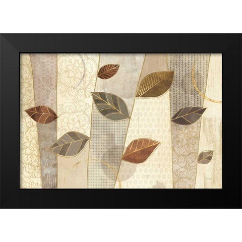 Bohemian Leaves I Neutral Black Modern Wood Framed Art Print by Charron, Veronique