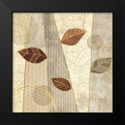 Bohemian Leaves II Neutral Black Modern Wood Framed Art Print by Charron, Veronique
