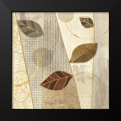 Bohemian Leaves III Neutral Black Modern Wood Framed Art Print by Charron, Veronique