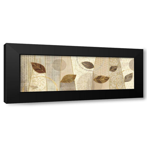 Bohemian Leaves V Neutral Black Modern Wood Framed Art Print with Double Matting by Charron, Veronique