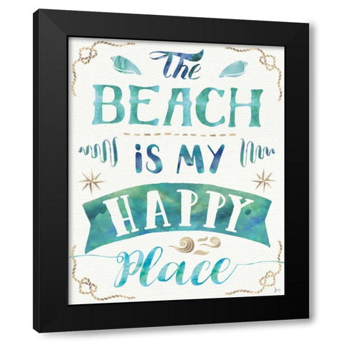 Love and the Beach II Black Modern Wood Framed Art Print with Double Matting by Aiken, Jess