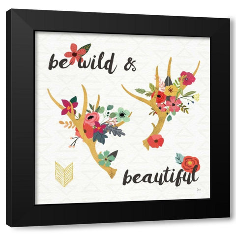 Boho Beauty I Black Modern Wood Framed Art Print with Double Matting by Aiken, Jess