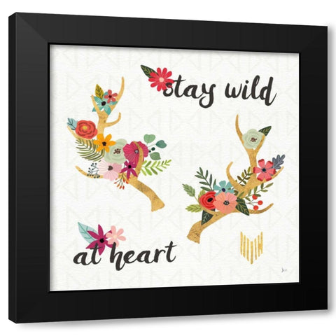 Boho Beauty II Black Modern Wood Framed Art Print with Double Matting by Aiken, Jess