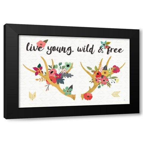 Boho Beauty III Black Modern Wood Framed Art Print with Double Matting by Aiken, Jess