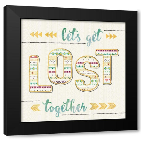 Boho Quotes I Black Modern Wood Framed Art Print by Aiken, Jess