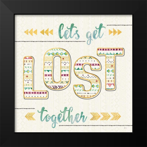 Boho Quotes I Black Modern Wood Framed Art Print by Aiken, Jess