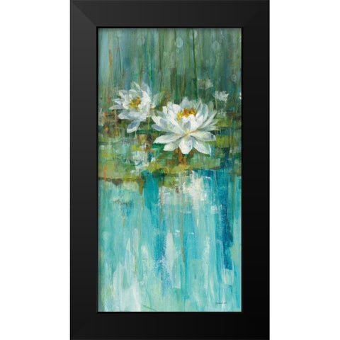 Water Lily Pond v2 II Black Modern Wood Framed Art Print by Nai, Danhui