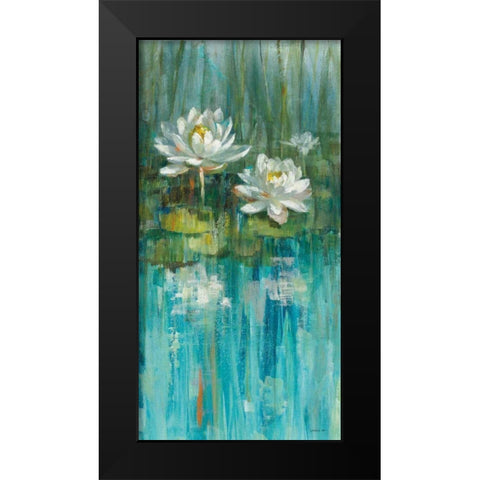 Water Lily Pond v2 III Black Modern Wood Framed Art Print by Nai, Danhui