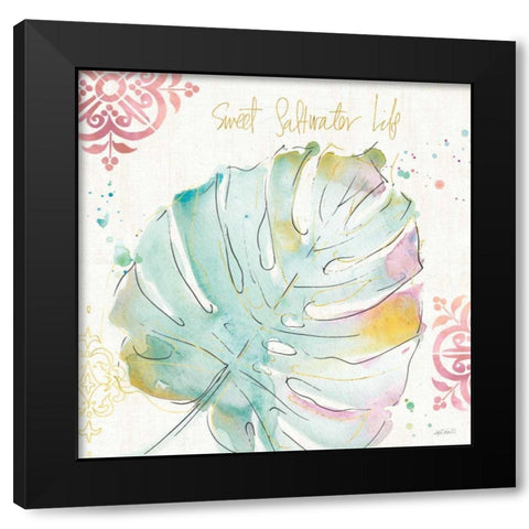 Palm Passion IV Black Modern Wood Framed Art Print with Double Matting by Tavoletti, Anne