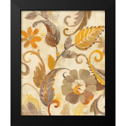 Autumn Garden II Light Black Modern Wood Framed Art Print by Hristova, Albena