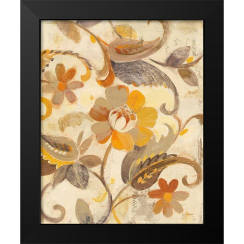 Autumn Garden III Light Black Modern Wood Framed Art Print by Hristova, Albena
