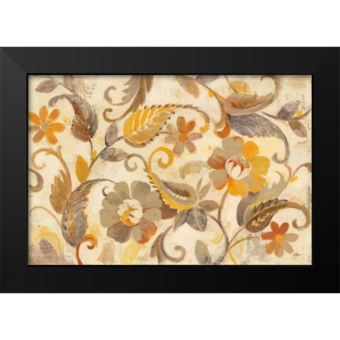 Autumn Garden Light Black Modern Wood Framed Art Print by Hristova, Albena