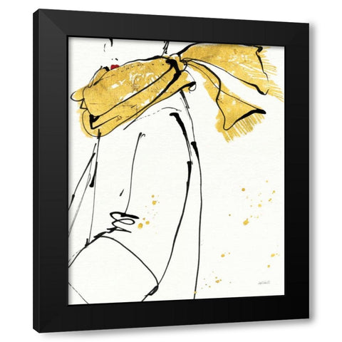 Fashion Strokes II Black Modern Wood Framed Art Print by Tavoletti, Anne
