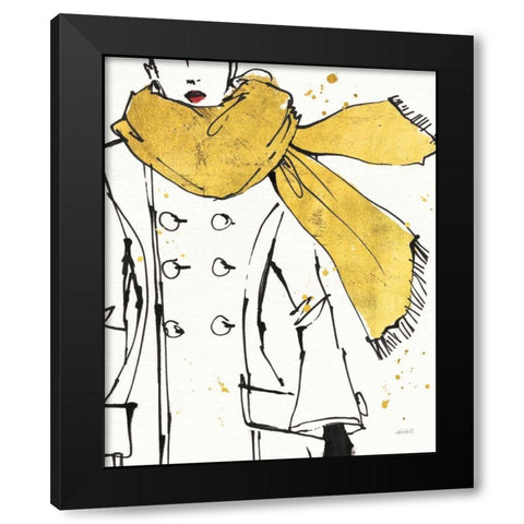 Fashion Strokes III Black Modern Wood Framed Art Print by Tavoletti, Anne